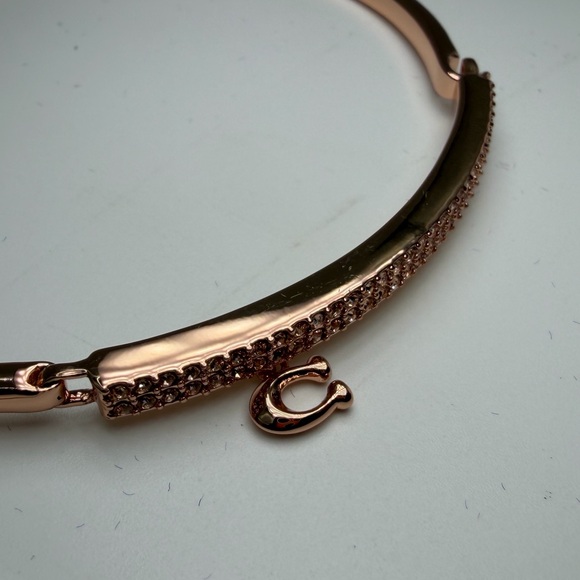 COACH Rose Gold Pave Bar C bracelet MSRP $98 nwt - Picture 6 of 13